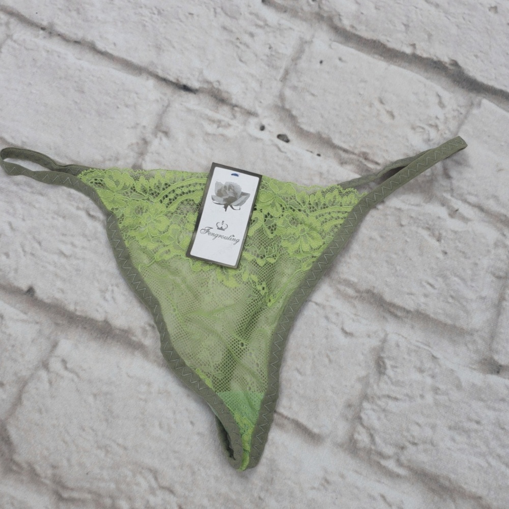 Green Super Sexy G-String Thong Panties - Picture 1 of 3